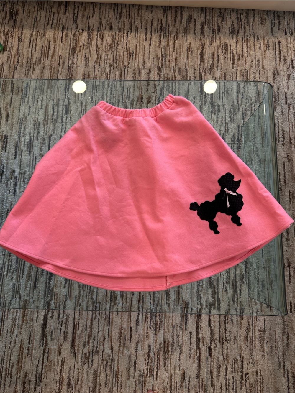 Pink Poodle Skirt Costume Kids M